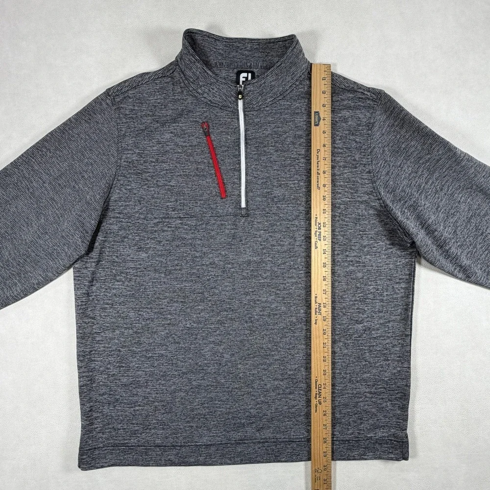 FootJoy Mens XXL Trump National Charlotte Quarter Zip Pullover Gray Heather